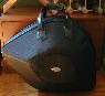 Case for detachable-bell horn, black